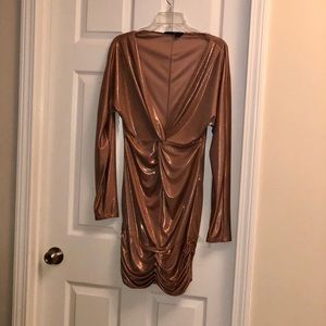 Jay Godfrey size 4 Metallic Rose Gold dress